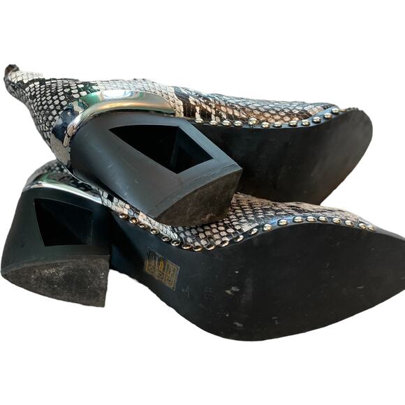NEW Jeffrey Campbell Optimum Studded Snake Leather Bootie size 8.5 - Picture 8 of 12